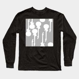 White and Grey Guitars Long Sleeve T-Shirt